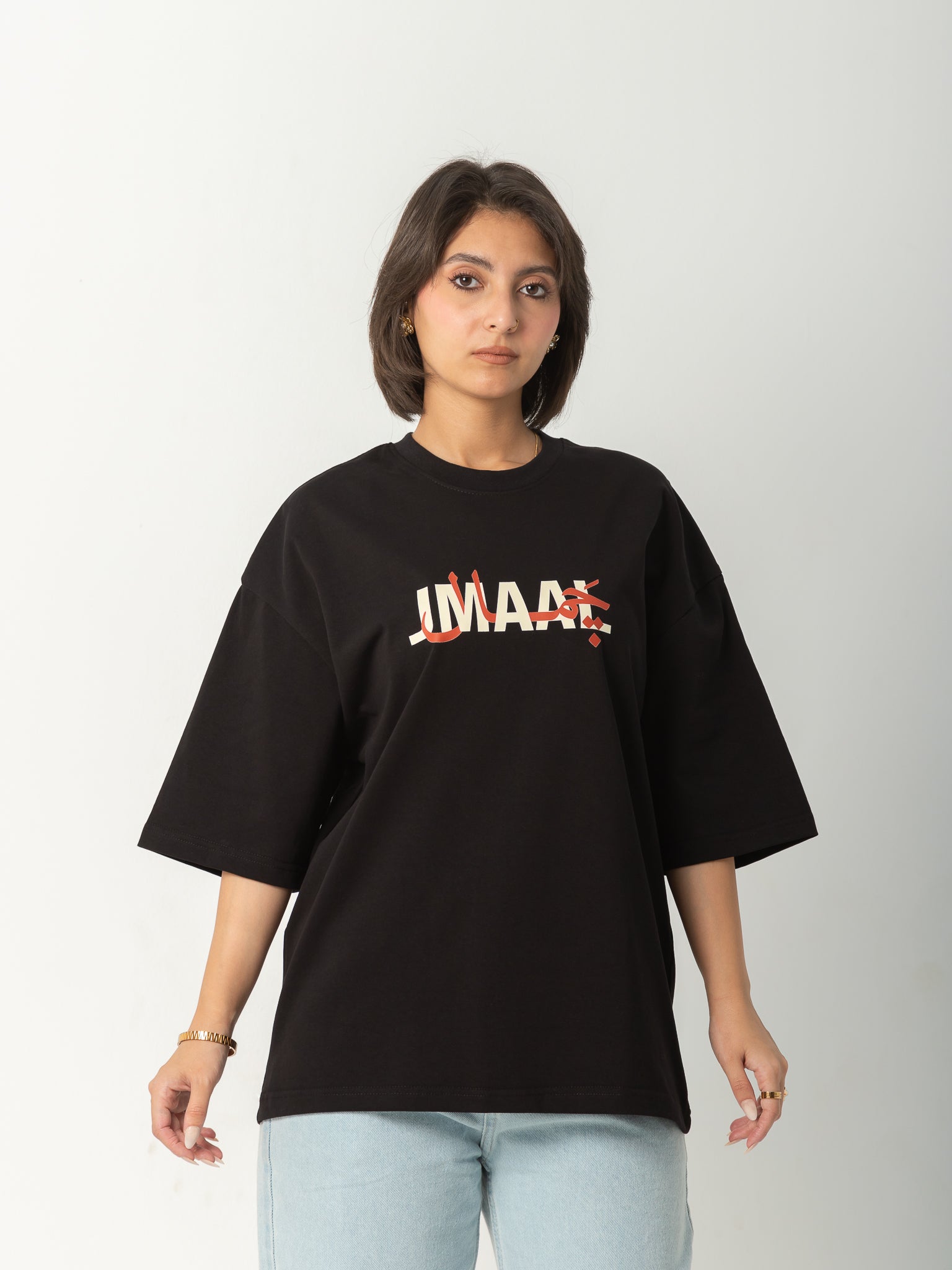 "Kol Shai2" - Black - Oversized T-shirt - Women