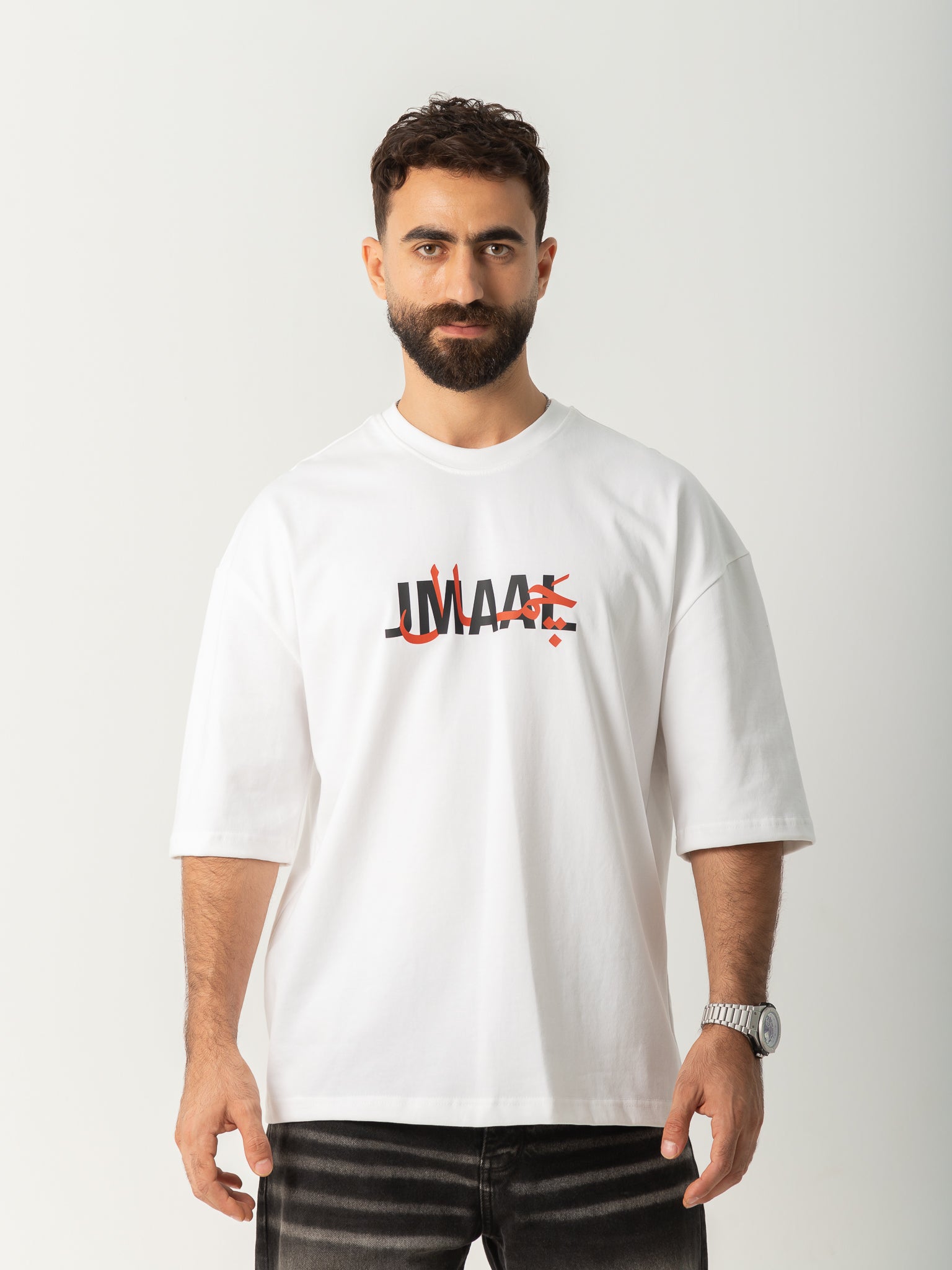 "Kol Shai2" - White - Oversized T-shirt - Men