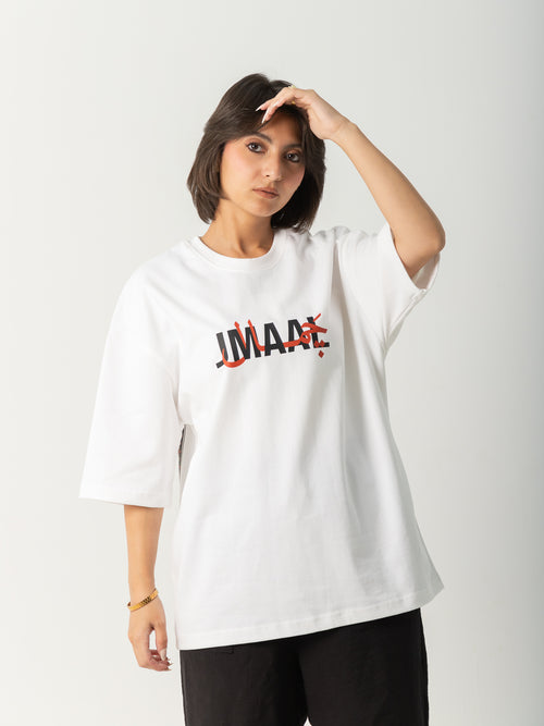 "Kol Shai2" - White - Oversized T-shirt - Women